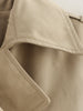 Autumn Women Solid Cropped Trench Coat Vintage Double Breasted Long Sleeve Short Jacket Lapel Collar Windbreaker