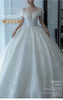 Princess Sexy Crystal Beaded Wedding Dress Puff Tulle White Gown Bride Pregnant Women's Gown with Trailing