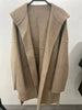Woolen Coat Oversize Ladies Outerwear Winter Women Natural Fox Fur Collar Cuffs Jacket Hood Cashmere Wool