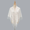 Tassel Patchwork V-Neck Cardigans Women Wedding Accessories Shawl Hollow Multicolored Evening Prom Cape Tulle Shawl Party