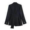 Lady Elegant Sashes-Buckle Blazer Spring Commute Blazer Women High Street Dinner Dating Blazer