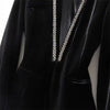 Gold velvet beaded Women Blazer Korean Autumn Long Sleeve Office Work Blazers Lady Jackets Coat Female Tops