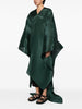 Pleated Women's Medium Length V-neck Drooping Blouse Dress