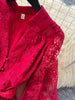 Spring Autumn French Women's Dress Lace Embroidery V-neck Lantern Sleeves Single Breasted Party Birthday Dress C192