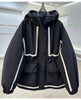 European Goods Ribbon Stitching Contrast Jacket Women's Spring and Autumn Leisure Loose Slim Short Trench Coat