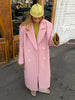 Autumn Winter Solid Women's Woolen Overcoat Urban Long Sleeve Lapel Button Female Outwear Elegant Lady Overcoats