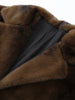 Women Faux Fur Overcoat Chic Lapel Long Sleeve Loose Fluffy Coat Lady Winter Warm Elegant Street Outerwear