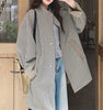 Spring and Autumn Simple Women's One Button Medium and Long Blazer Jacket