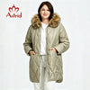 Women's Winter Jacket Plus Size Women Parka Long Down Jackets Hooded Diamond Quilted Coat Female Clothing Split Hem