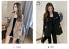 Spring Autumn Cowboy Stitching Blazer Jacket Women Long Sleeved Casual Suit Coat Female Slim Blazer Outerwear Lady Tops
