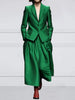 Missuoo Women's Striped Blazer Jacket Notched Collar Long Sleeve Buttoned Blazer Coat Commuter Outerwear for Female