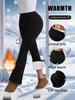 Ultra-Thick Lambswool Warm Leggings Woman Lift Hips High Waist Slim Wide Leg Tights Female Winter Thermal Black Flared Pants