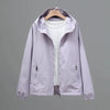 Thin Trench Coat Women Spring Autumn Double Hooded Windbreaker Wind-Proof Waterproof Sports Outwear Female Joker Top