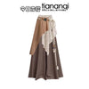 Lazy Style Knitted Shirt, Lace Draped Casual Skirt and Pants Set, Women's Autumn and Winter Atmosphere, Relaxed Wearing Style
