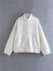 Woman Loose Gray Warm Baseball Jacket Autumn Casual Oversized Bomber Jacket Girls Vintage Thick Warm Outwear