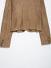 Women Slim Jacket Stand Collar Double Breasted Metal Button Decor Zip Front Cropped Outerwear Autumn Female Clothing