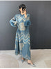 Vintage Chic Printting Straight Pleated Women's Dress Hand-Cranked Floral Long Dresses Spring Clothing 2DB6498