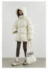 Women Down Coats Solid Loose Hooded 90 White Duck Down Down Jacket Puffs Female Outerwear Autumn Winter