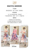 Elegant Plant Floral Printing Pleated Women's Dress Chic Round Collar Lantern Sleeve Elastic Loose Casual Dresses