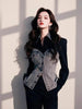 Black Stitching Denim Polo Collar Waist Shirt Woman Autumn Korean Denim Shirt Tops Casual Female Windbreaker