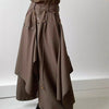 Autumn Loose Button Irregular Skirt Pants Wide Leg Pants Female Loose Casual All-Match Trousers Pants Women