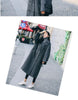 Plaid Woolen Coat Women's Mid-length Korean Version Loose Autumn and Winter Student Loose Over-the-knee woolen Coat W52