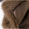 Faux Fur Women's Coat Turn down Collar Long Sleeve Button Pocket Soft Overcoat Thick Warm Winter Outerwear for Ladies