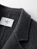 Winter Women's Tailored Shoulder Blazer Coat - Double Faced Wool Trench Outerwear with Notch Lapel Office Elegant