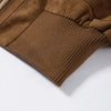 Vintage Faux Suede Jackets Women's Slim Full Sleeves Zipper Stand Collar Cropped Coats Ladies Autumn Solid Streetwear
