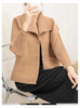 Short Jacket For Women Spring Casual Temperament Loose Large Lapel Single Breasted Pleated Coat 2DA8011