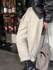 Women Casual Loose Pockets Woolen Suit Pants Autumn Winter High Waist Thicken Korean Ladies Solid Harem Trousers WP49