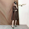 Autumn Style Pleated Autumn Style Women's Loose Large Size Mid-length A-line Dress