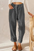 Customizable Corduroy Loose Straight Trousers Women Spring Autumn High Waist Casual Lady Oversize Loose Pants Suit Pants