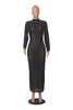 Turtleneck Skinny Women Dresses Sexy Skirt Long Sleeve Bodycon Sexy Streetwear Party Club Hollow out Long Dress