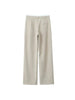 Women's Double Waistband Wide Leg Pants, High Elastic Waist With Drawstring, Side Pockets, Female Trousers, Chic