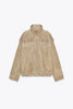 Women Casual Solid Cropped Suede Jacket Chic Stand Collar Zipper Pocket Loose Jackets Autumn Lady Commuter Outwear