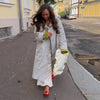 Street Solid Stand Collar Long Women's Trench Coat Loose Full Sleeved Single Breasted Pocket Windbreaker Autumn Lady Coats