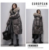 Oversized Womens Down Cotton Jacket Winter Warm Jackets Coat Long Hooded Fur Collar Parka Overcoat Female Cold Jackets Black