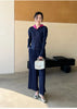 Spring Colorblock Lapel Women's Pleated Short Coat Casual Versatile Single Breasted Jackets 2DB6388