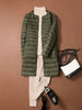 Women Solid Puffer Autumn Winter O-Neck Female Thin Duck Down Jackets Portable Women Windproof Puffer Parkas