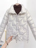 Glossy Down Cotton Jackets Women Winter Parkas Female Stand Collar Casual Warm Short Puffer Jacket Snow Outwear