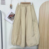 2026Winter Korean Drawstring Casual Versatile Pants Large Size Women's Loose Wide-Leg Scimitar Bloomers Trousers Female Pantalon