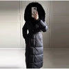 Warm Women's Puffy Quilted Hooded Long Cotton Coat Loose Solid Stand Collar Lace Up Zipper Overcoats Winter Lady Outwear