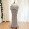 Beaded Mermaid Evening Dress for Women Elegant High Neck Long Sleeves for Women Wedding Party Gown Customized