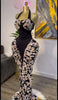 Women Print Patchwork Stacked Ruched Long Sleeve Bodycon Midi Maxi Long Dress Birthday Vacation Sexy Party Dresses