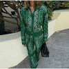 Lightweight Floral Print Oversized Coat & Square Scarf Skirt & Long Pants For Women Lady Holiday Streetwear Outfits