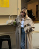 Solid Lace Up Long Trench Coat Women Full Sleeve Lapel Single Breasted Loose Outerwear Lady Autumn Daily Highstreet Coat