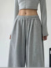 Harajuku Wide Leg Sweatpants Women Streetwear Baggy Oversize Gray Sports Pants Woman Drawstring Casual Joggers Trousers