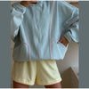 Autumn Y2K Women Stand Collar Zipper Jacket Color Contrast Stitching Loose Long Sleeve Casual Daily Short Outerwear Coat