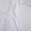 Causal 100% Cotton Women's Dress Vintage Crepe Gauze V-Neck Puff Sleeve Bandage Lace Up Elegant White Dresses Long Maxi Robe